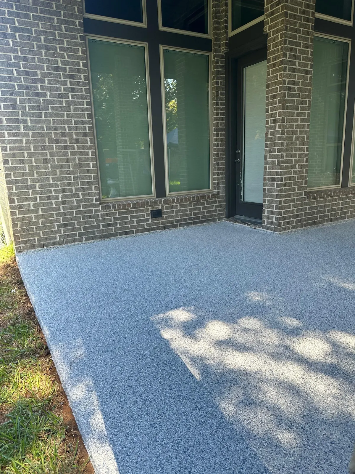 Finished epoxy flake patio floor, Conroe TX