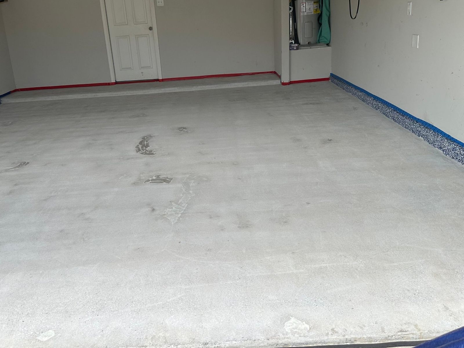 Diamond ground concrete garage floor ready for epoxy