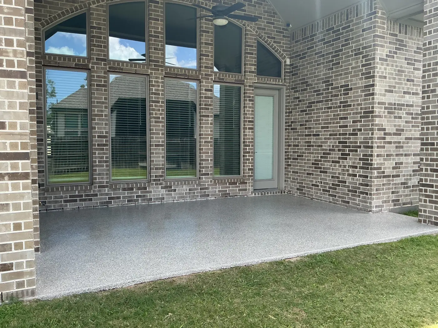 Epoxy flake patio